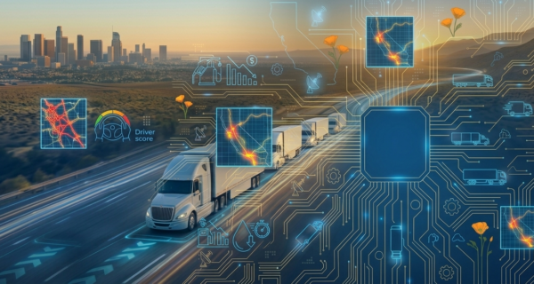 Real-time GPS fleet tracking dashboard for California trucking corridors