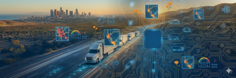 Real-time GPS fleet tracking dashboard for California trucking corridors